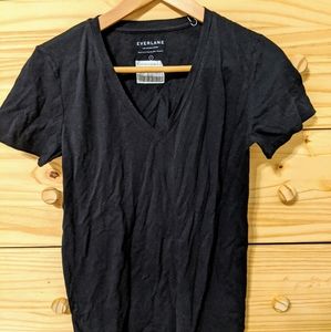 Everlane V Neck Short Sleeve Pima Cotton T